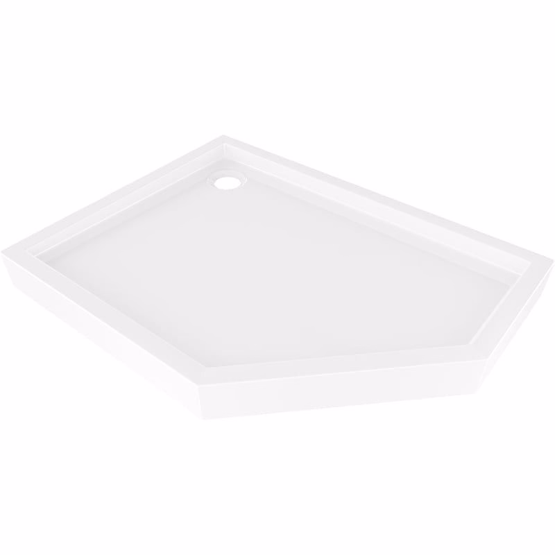 MEXEN - Flow+ päťboká sprchová vanička ľavá 100 x 80, biela lesk 46P108010LH