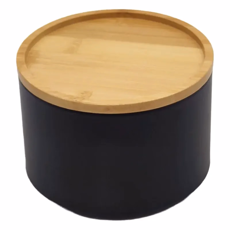 Kontajner s bambusovým vekom FTC700-A black ø13x9 cm