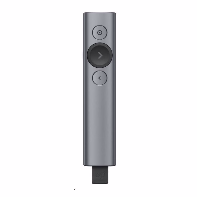 Logitech prezentér Spotlight Plus, Bezdrôtový, Bluetooth, tmavo šedá