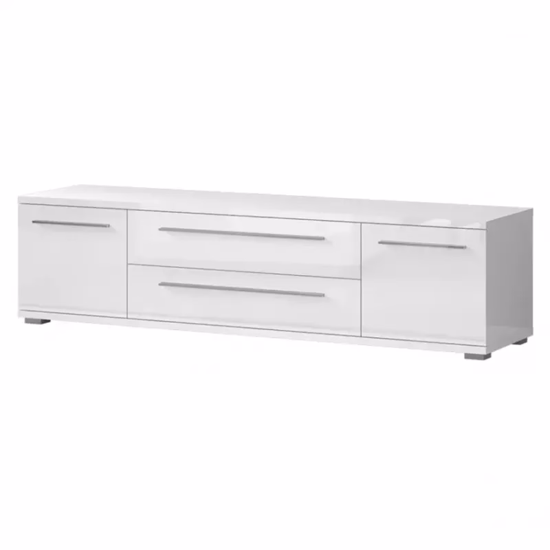 TV stolík Piano TV180-2K2FV/PN-70/KA/70 lakované crystal white