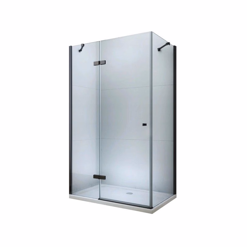 MEXEN/S - ROMA sprchovací kút 120x80, transparent, čierna 854-120-080-70-00