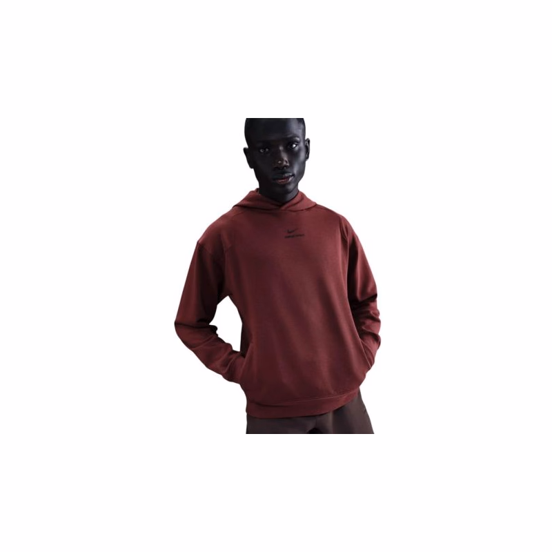 Pánska tréningová mikina s kapucňou NIKE PRO M NP DF NPT MIDLAYER HOODIE DARK TEAM RED BLACK