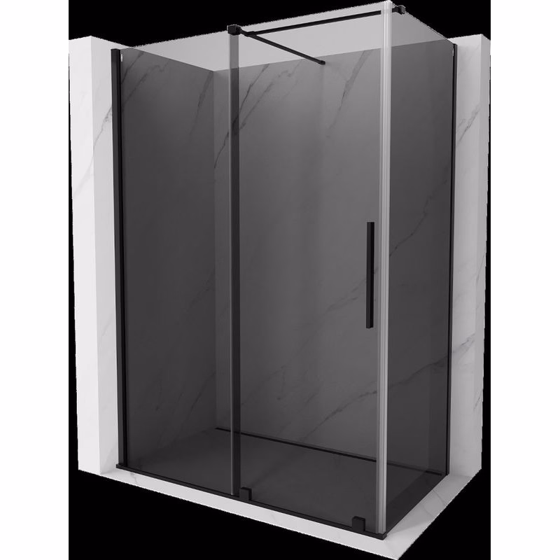 MEXEN/S - Velár sprchovací kút, posuvné dvere 150 x 75, grafit, čierna 871-150-075-41-70