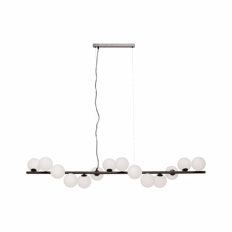 Scala Balls visiaca lampa mliečna čierna 150 cm