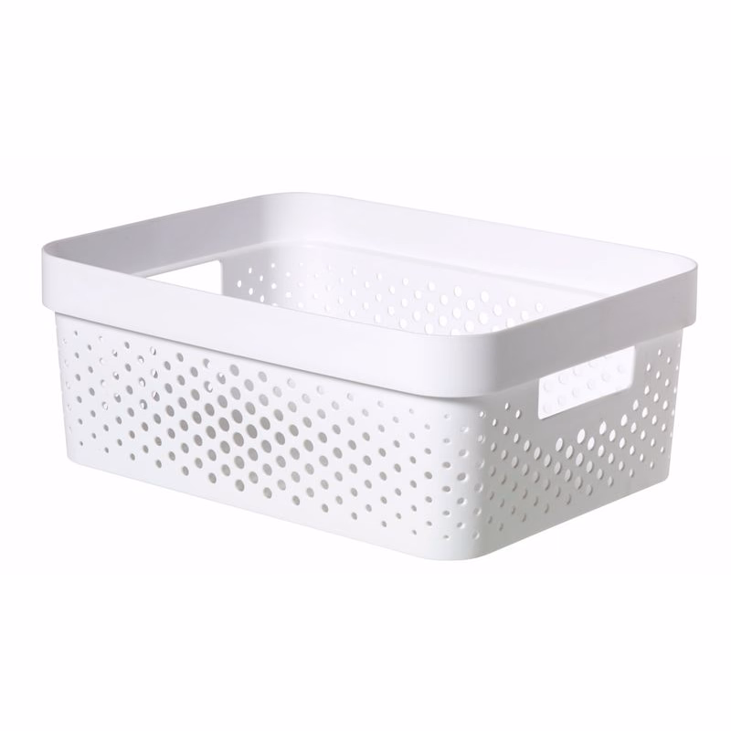 CURVER Úložný box INFINITY DOTS 11l recyklovaný plast | biela