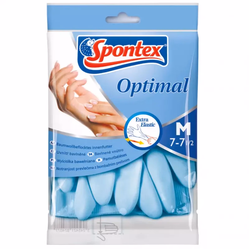 Latexové rukavice Optimal, rozmer: M