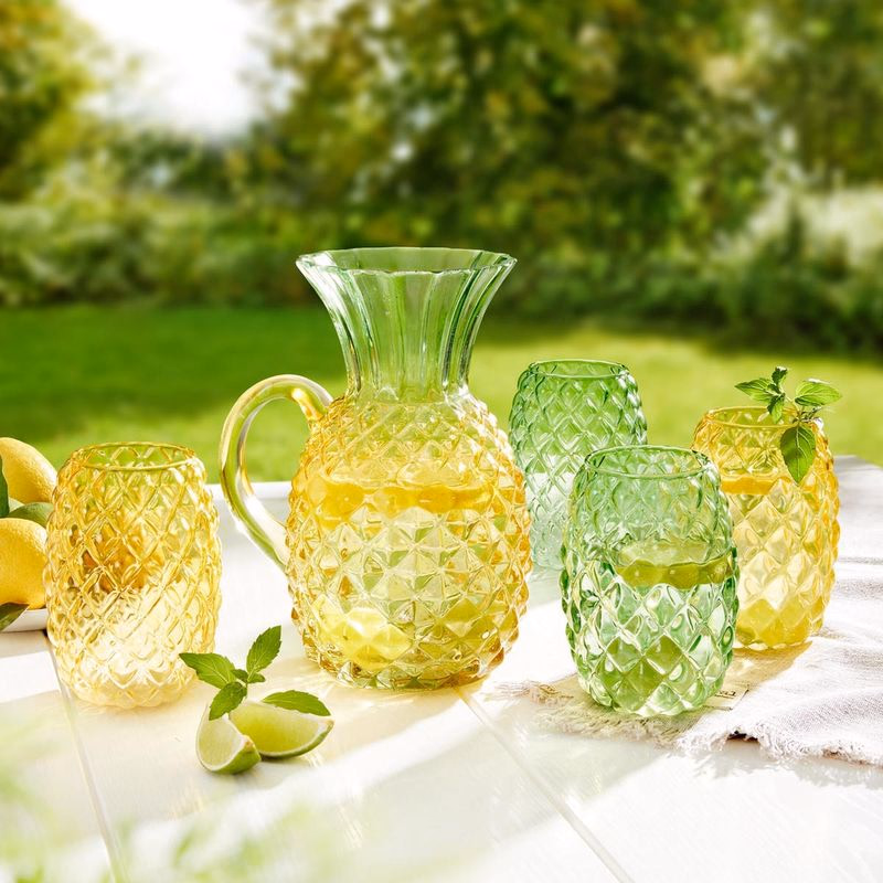 Poháre Ananas, sada 2 ks