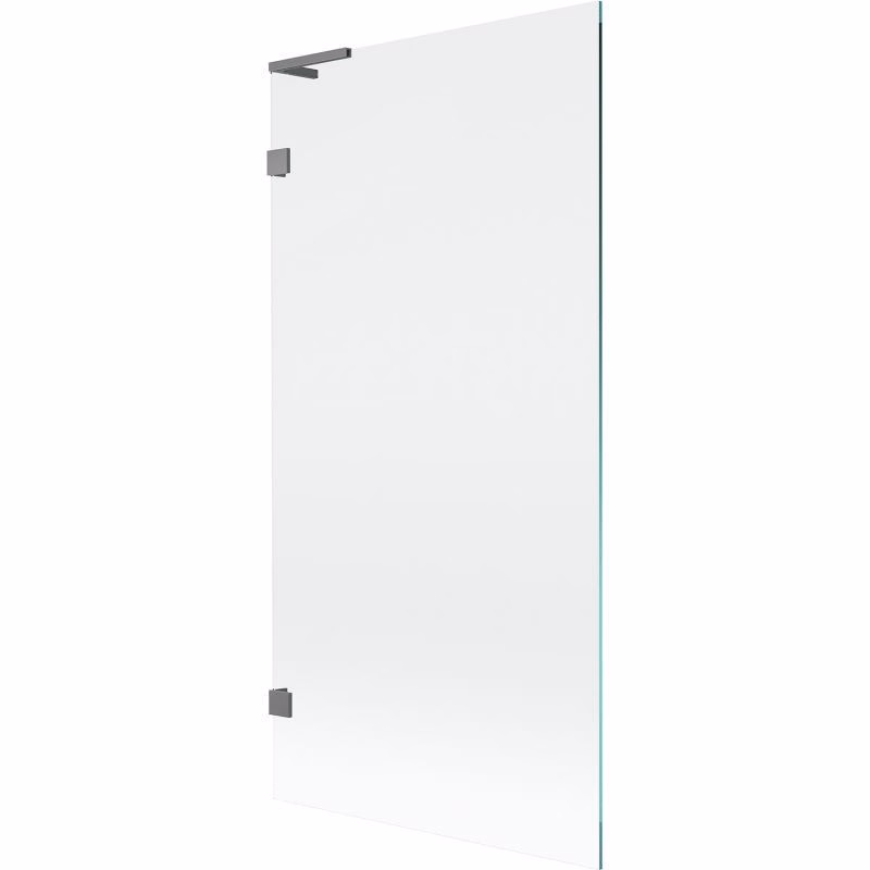 MEXEN/S - Lunar L vaňová zástena FIX 90 x 150, transparent, grafit metal 897L-090-000-95-00