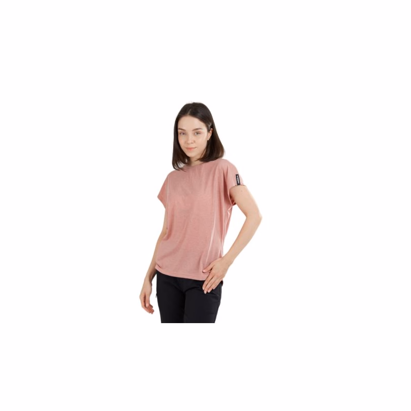 Dámske turistické tričko s krátkym rukávom FUNDANGO Rush T-shirt-385-mauve