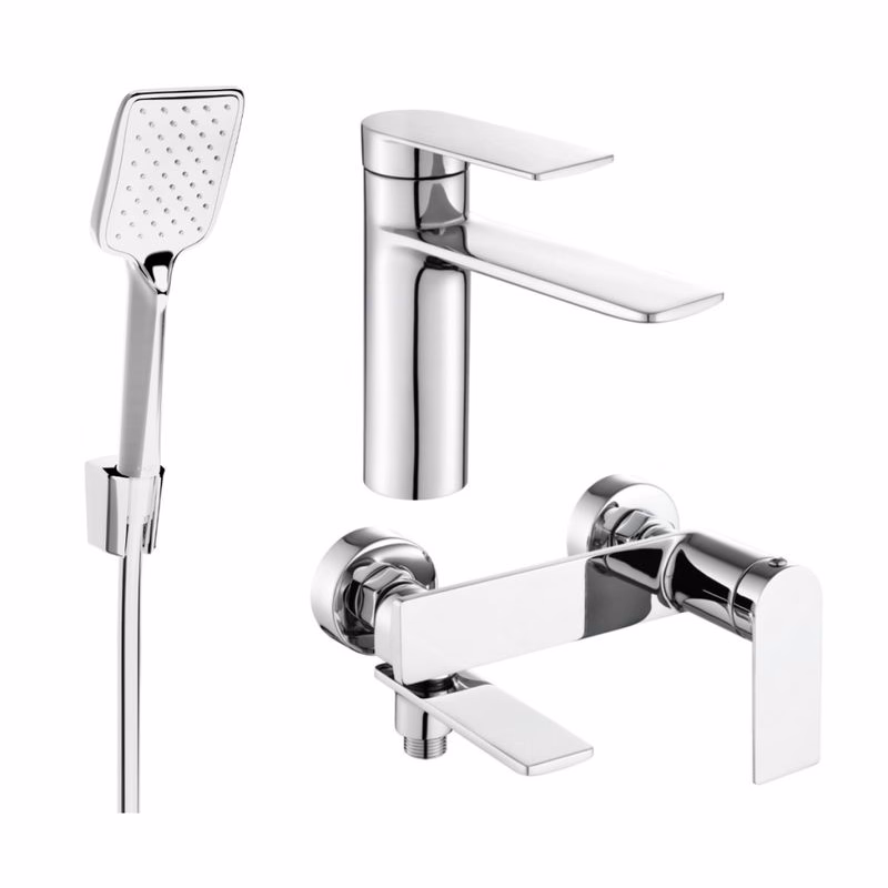MEXEN/S - Zero SET umývadlová + vaňová batéria s príslušenstvom R62, chróm 71103R62-00