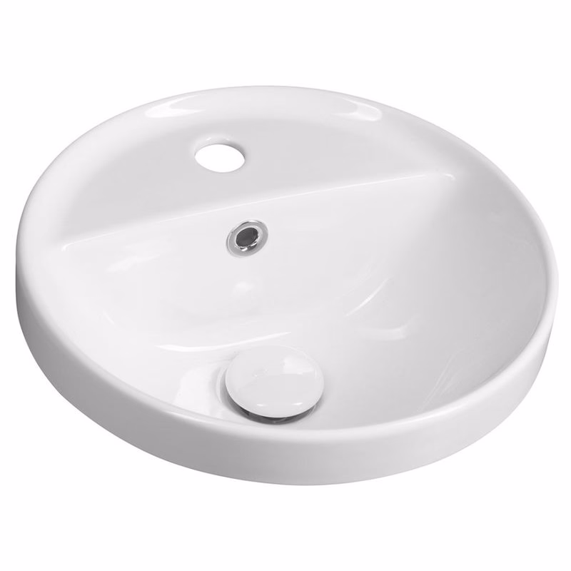 SAPHO - YUVA keramické umývadlo zápustné, Ø 38cm, biela TU0652