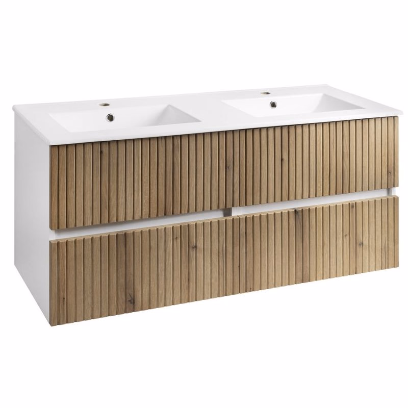 AQUALINE - PANEDA STRIP umývadlová skrinka 119x55x45,2cm, dub emporio PN312