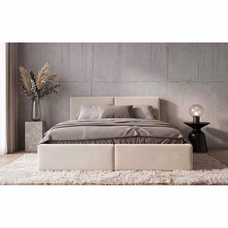 BMS Posteľ HILTON s výklopným roštom | cashmere 140 x 200 cm