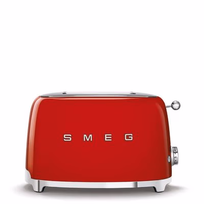 Smeg TSF01RDEU sendvičovač / hriankovač, 2 toasty, 6 úrovní opekania, zásuvka na omrvinky, štýl 50. rokov, červená
