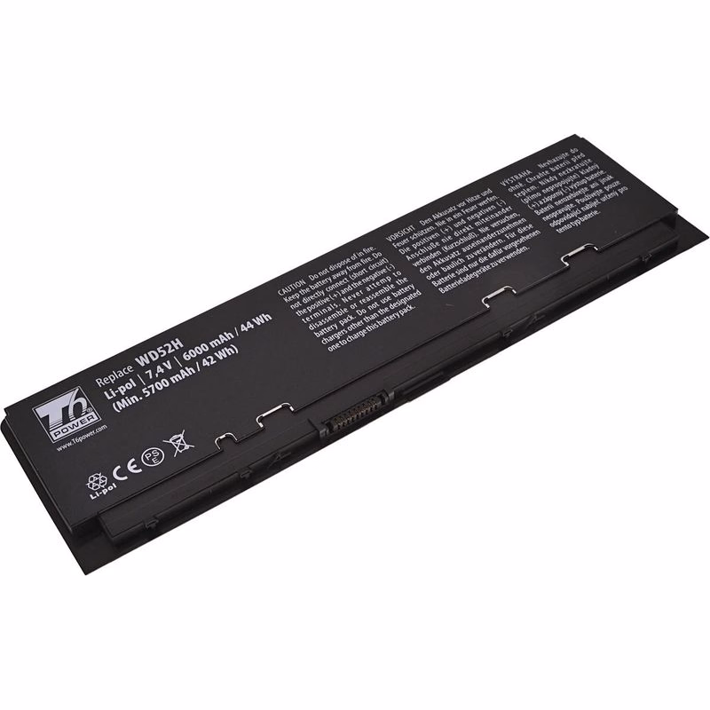 Batéria T6 Power pre Dell Latitude E7240, E7250, 6000mAh, 44Wh, 4cell, Li-pol