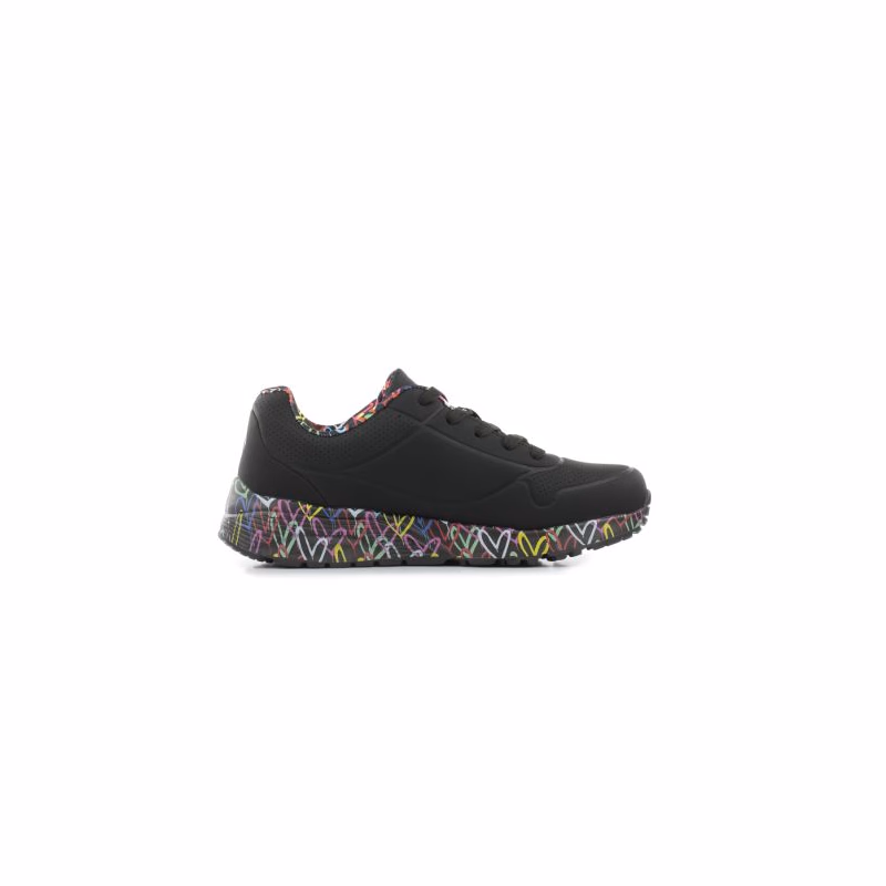 Dievčenská rekreačná obuv SKECHERS Uno Lite Lovely Luv black