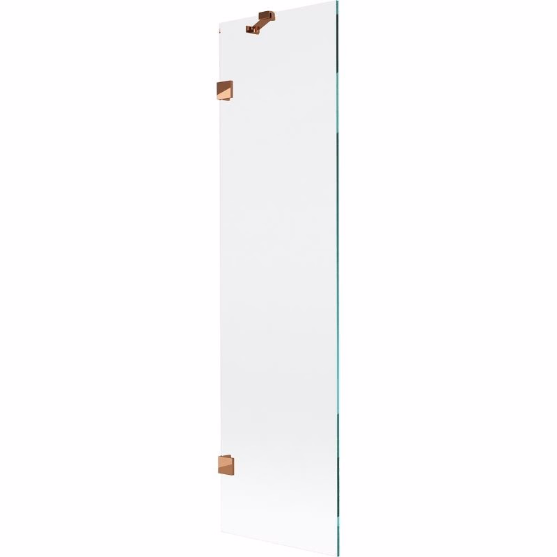 MEXEN/S - Lunar vaňová zástena FIX 50 x 150, transparent, ružové zlato 897-050-000-60-00