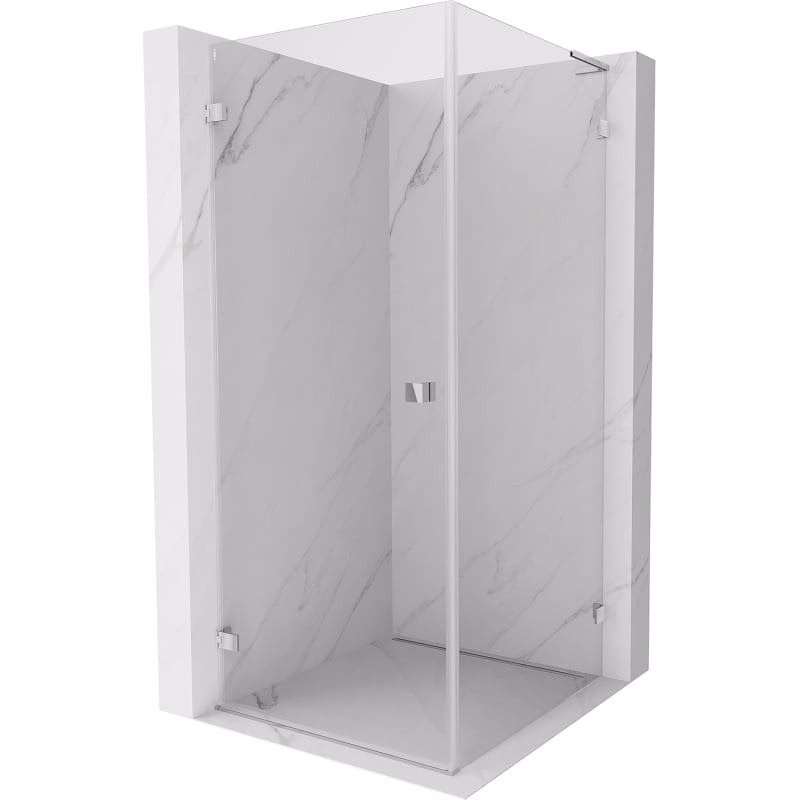 MEXEN/S - Lunar-B L sprchový kút dvere krídlové ľavá 90 x 90, transparent, chróm 832L-090-090-01-00-L