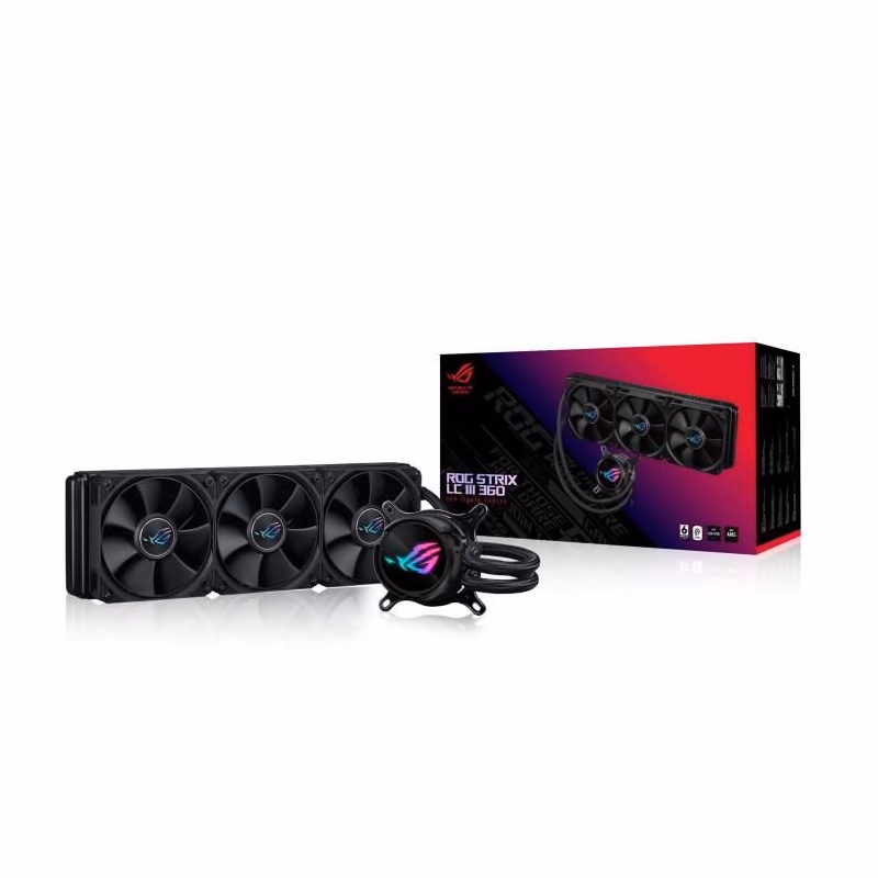 ASUS vodný chladič CPU AIO ROG STRIX LC III 360, 3x120mm, LGA1851, AM5