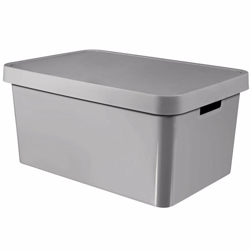 CURVER Úložný box INFINITY 45l s vekom | sivá