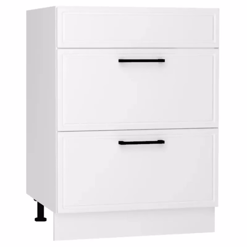 Kuchynská skrinka Emily D60PC S/2 ZASL biely hrášok mat