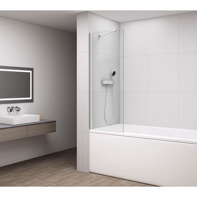 POLYSAN - FISA vaňová zástena 600x1500, chrom, číre sklo FS1062-C