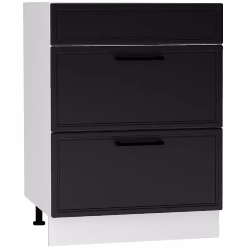 Kuchynská skrinka Emily D60PC S/2 ZASL čierny hrášok
