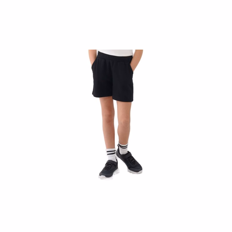 Dievčenské teplákové kraťasy 4F JUNIOR SHORTS CAS F470-20S-DEEP BLACK