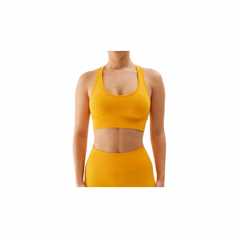 Dámska tréningová športová podprsenka 4F SPORT BRA-WSS24USBAF116-70S-ORANGE