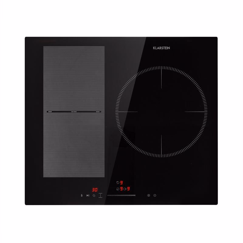 Klarstein Delicatessa 3 Flex, indukčná varná doska, 6600 W, 3 zóny, sklokeramika, čierna