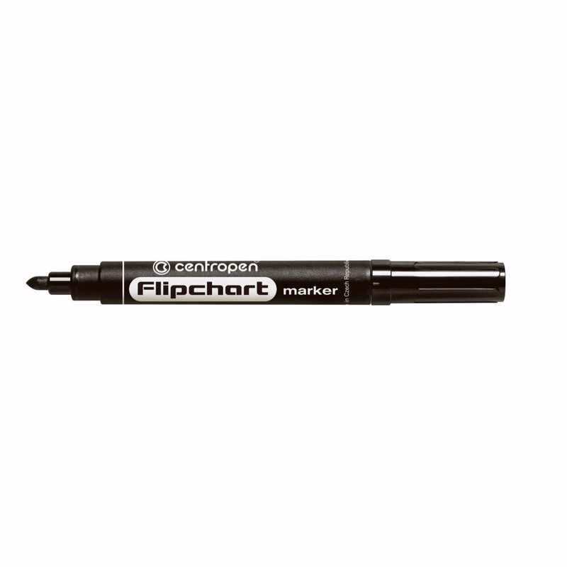 Značkovač Centropen 8550 na Flipchart čierny valcový hrot 2,5mm