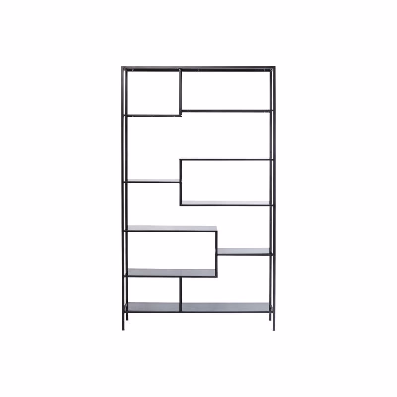 Loft policový regál čierny 115x195 cm