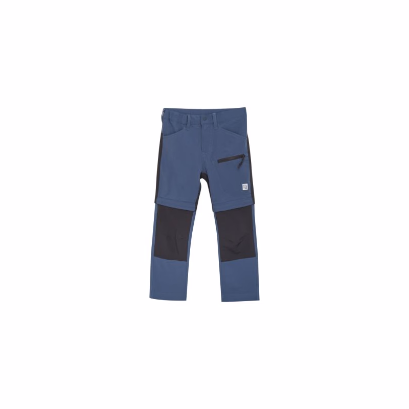 Detské turistické nohavice COLOR KIDS Soft Pants Stretch W. Zip Off, vintage indigo