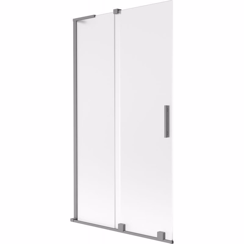 MEXEN/S - Velar L dvojkrídlová posuvná vaňová zástena 100 x 150, dekor, grafit metal 896-100-003-31-95