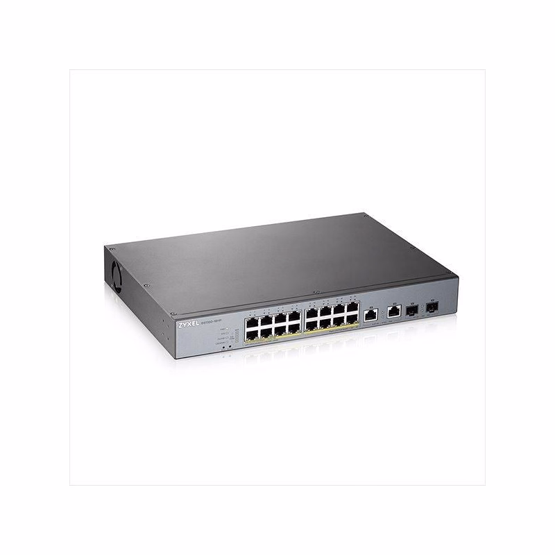 Zyxel GS1350-18HP, 18 Port managed CCTV PoE switch, long range, 250W (1 year NCC Pro pack license bundled)