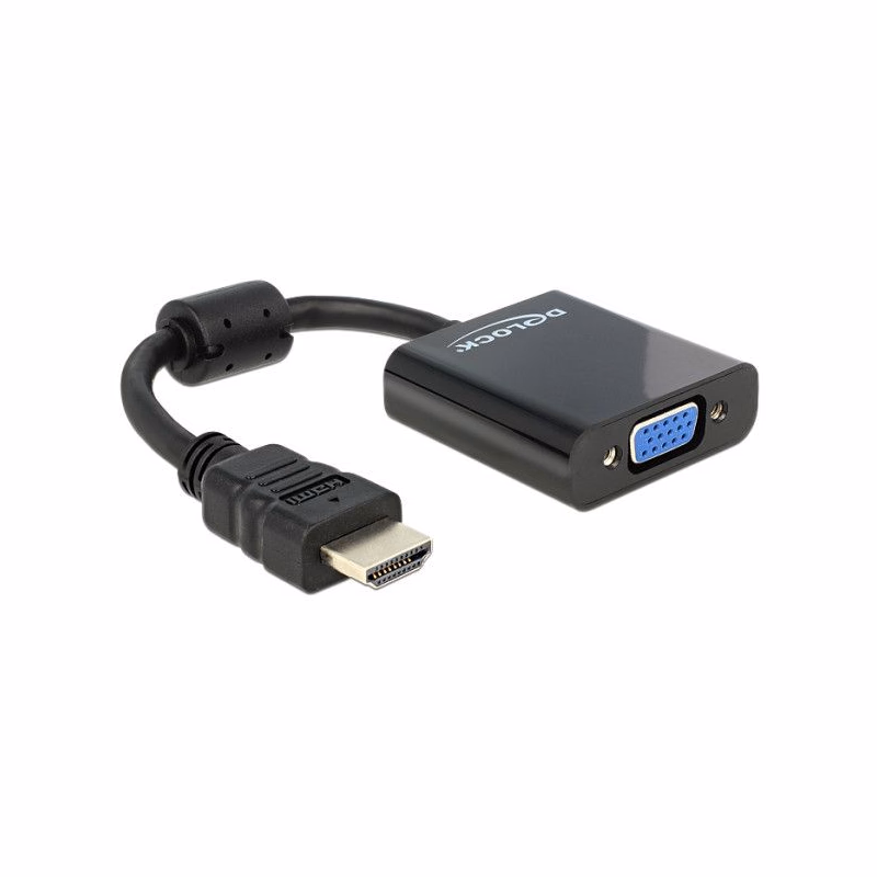 Delock Adaptér HDMI-A samec > VGA samica čierna