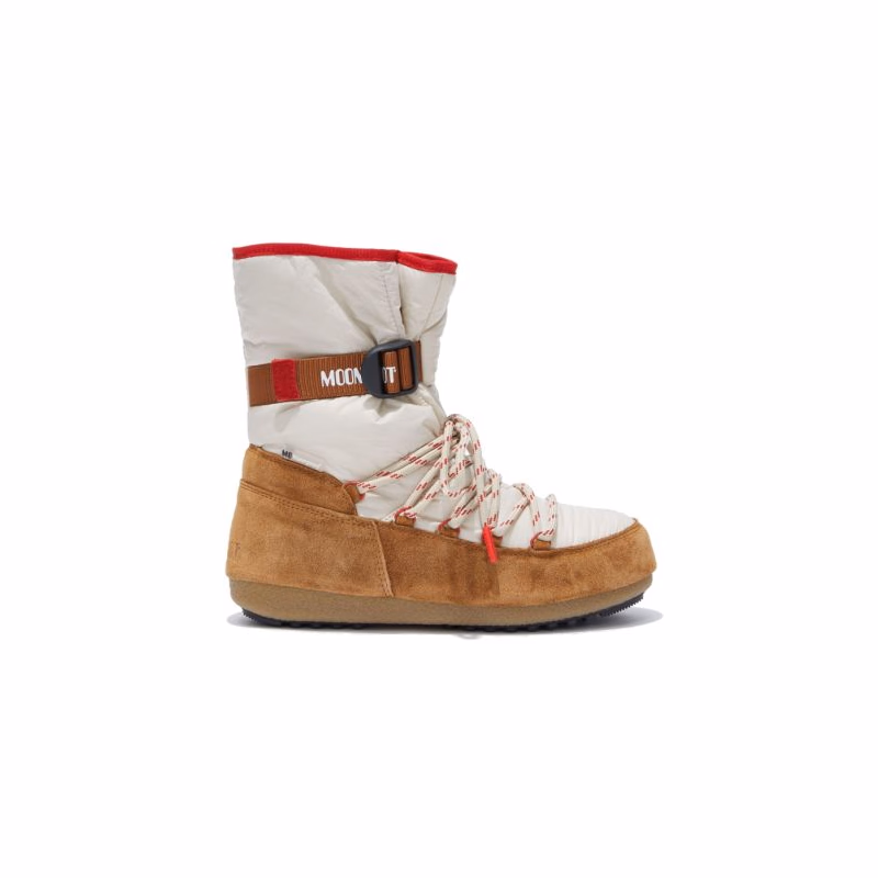 Dámske vysoké zimné topánky MOON BOOT LOOP SUEDE, 001 cognac sand red