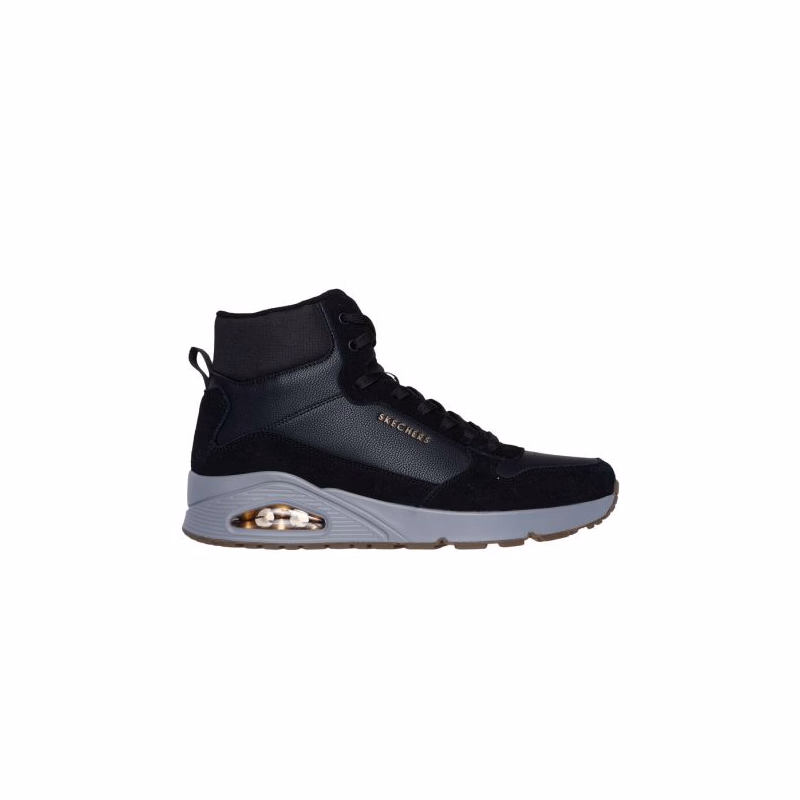Pánske členkové zimné topánky SKECHERS Uno Mid Sneaker black
