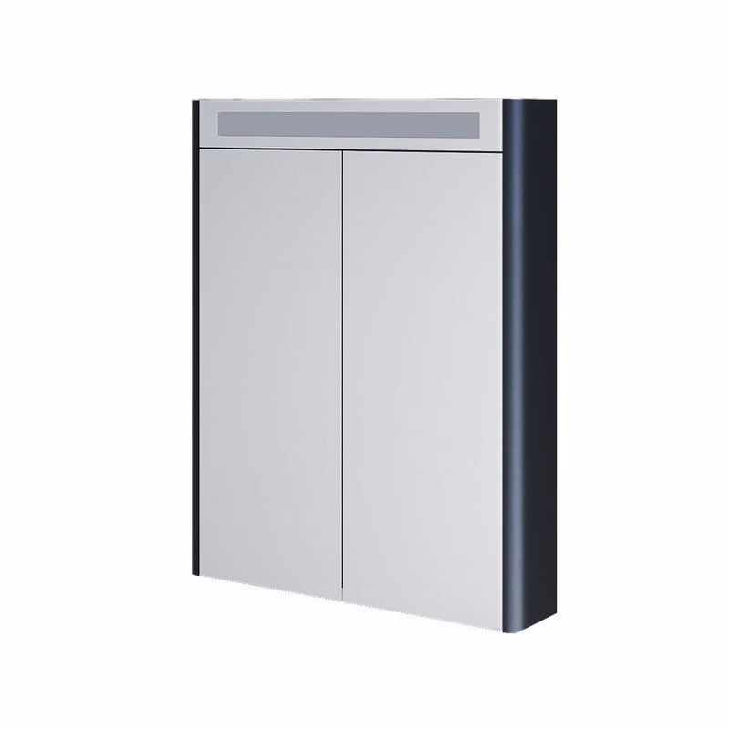 Mereo Siena, kúpeľňová galérka 64 cm, zrkadlová skrinka, čierna mat CN446GA