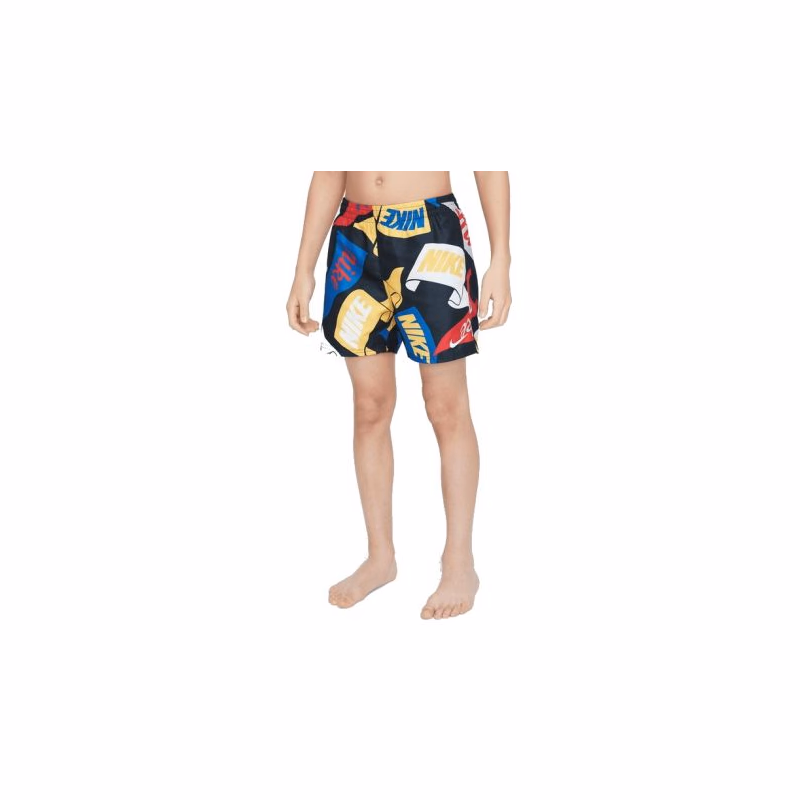 Chlapčenské plavky NIKE SWIM TOSSED FLAGS 4 inch BLACK-BLACK
