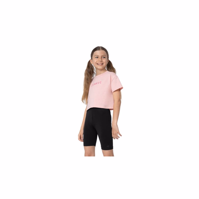 Dievčenské tričko s krátkym rukávom 4F JUNIOR TSHIRT F393-56S-LIGHT PINK