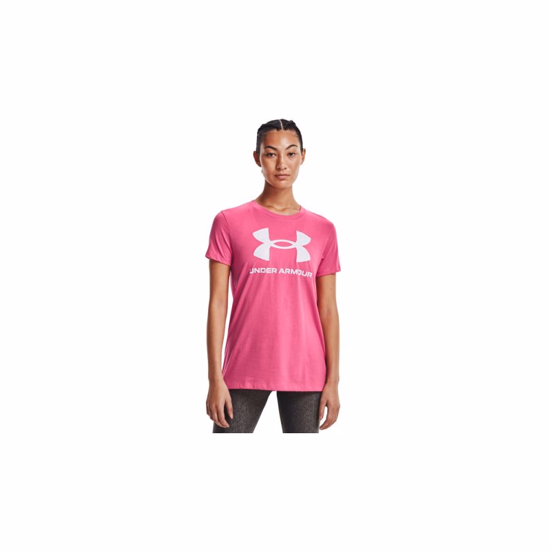 Dámske tričko s krátkym rukávom UNDER ARMOUR Live Sportstyle Graphic SSC-PNK