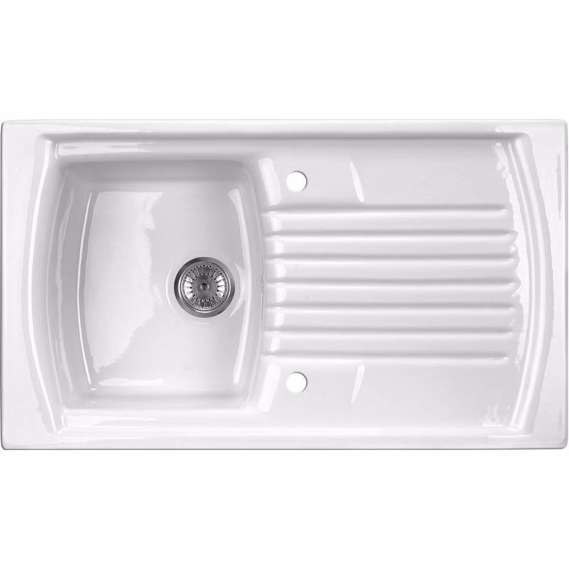 DEANTE DEANTE - Lusitano biela - Keramický drez, 1 - bowl s odkvapkávačom ZCL_611N