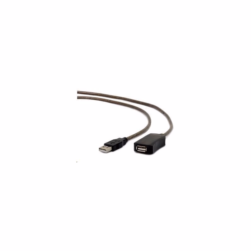 GEMBIRD USB 2.0 aktívna predlžka, 10m, čierna