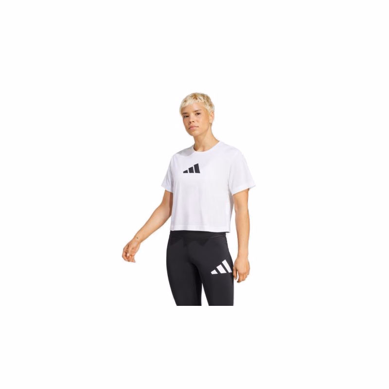 Dámske tréningové tričko s krátkym rukávom ADIDAS WE BL TEE WHITE