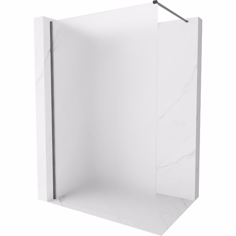MEXEN/S - Kyoto-X Sprchová zástena WALK-IN 70 x 200, dekor 10 mm, grafit kartáčovaná 800-070-101-66-30-X