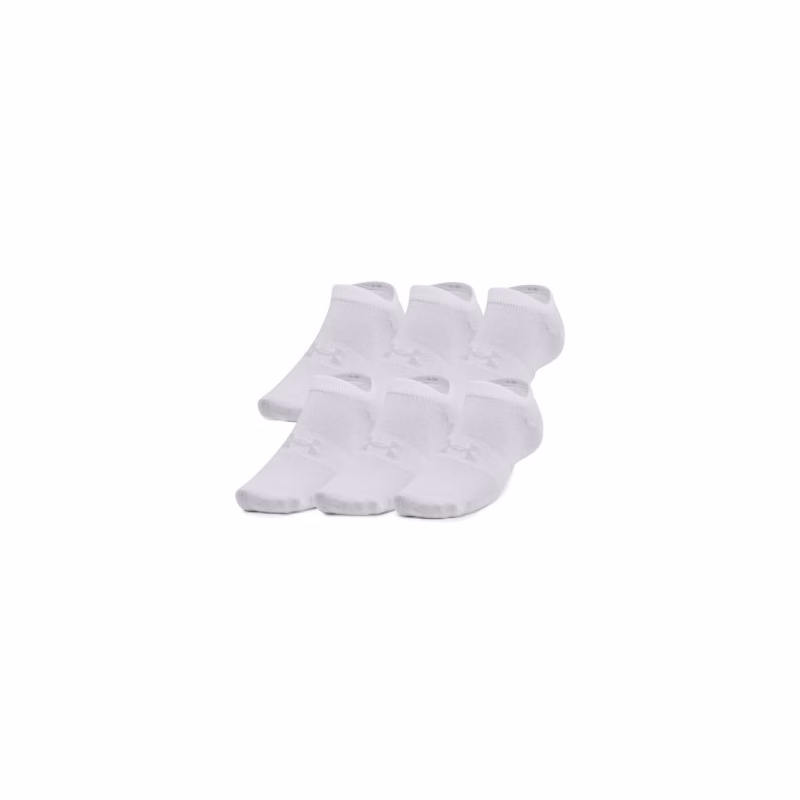 Ponožky UNDER ARMOUR UA Essential No Show 6 Pack-WHT