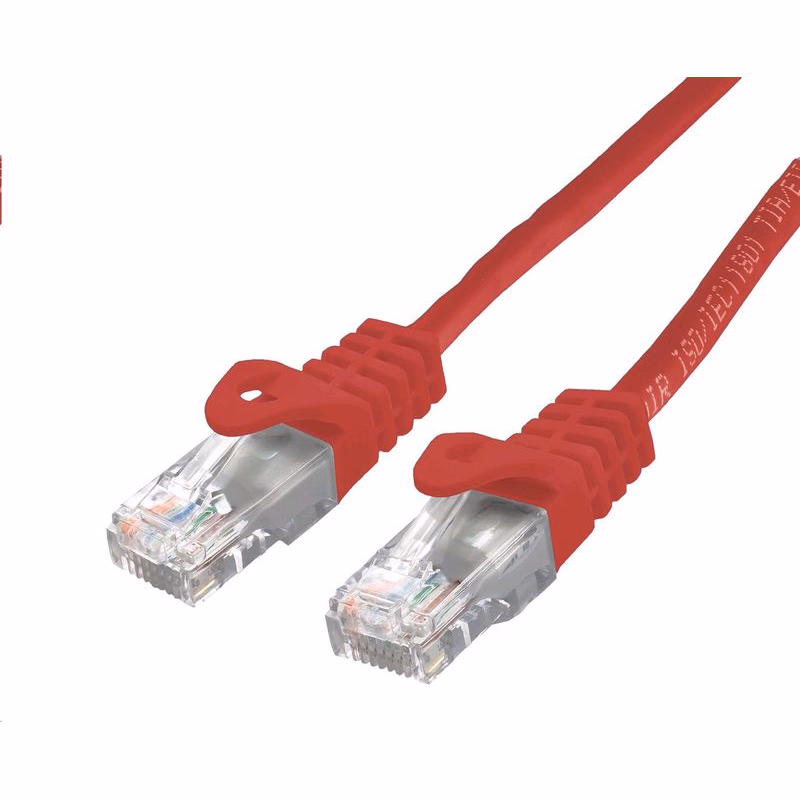 C-TECH Kábel patchcord Cat6, UTP, červený, 2m