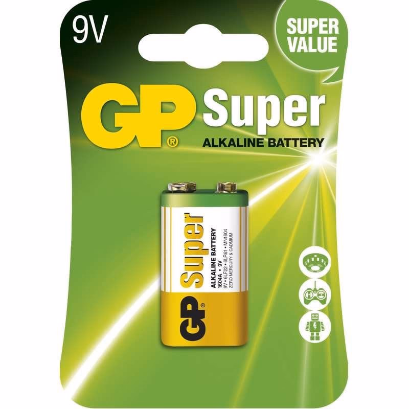 GP 9V Super alkalická (6LR61) - 1 ks