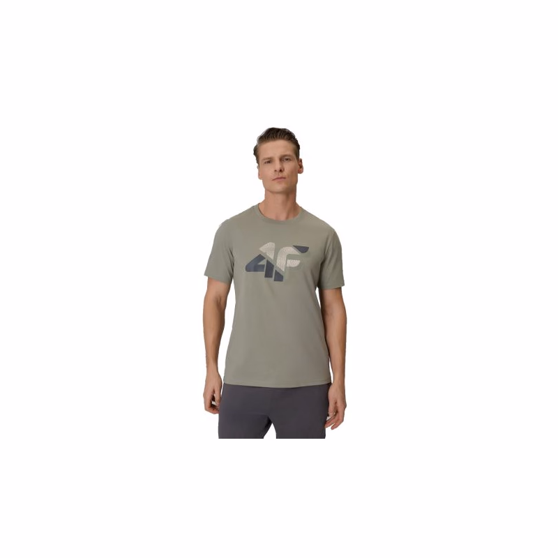Pánske tričko s krátkym rukávom 4F TSHIRT M2667-43S-KHAKI